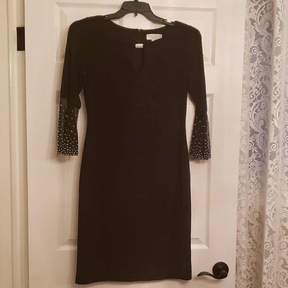 Jackie Jon Black Long Sleeve Dress